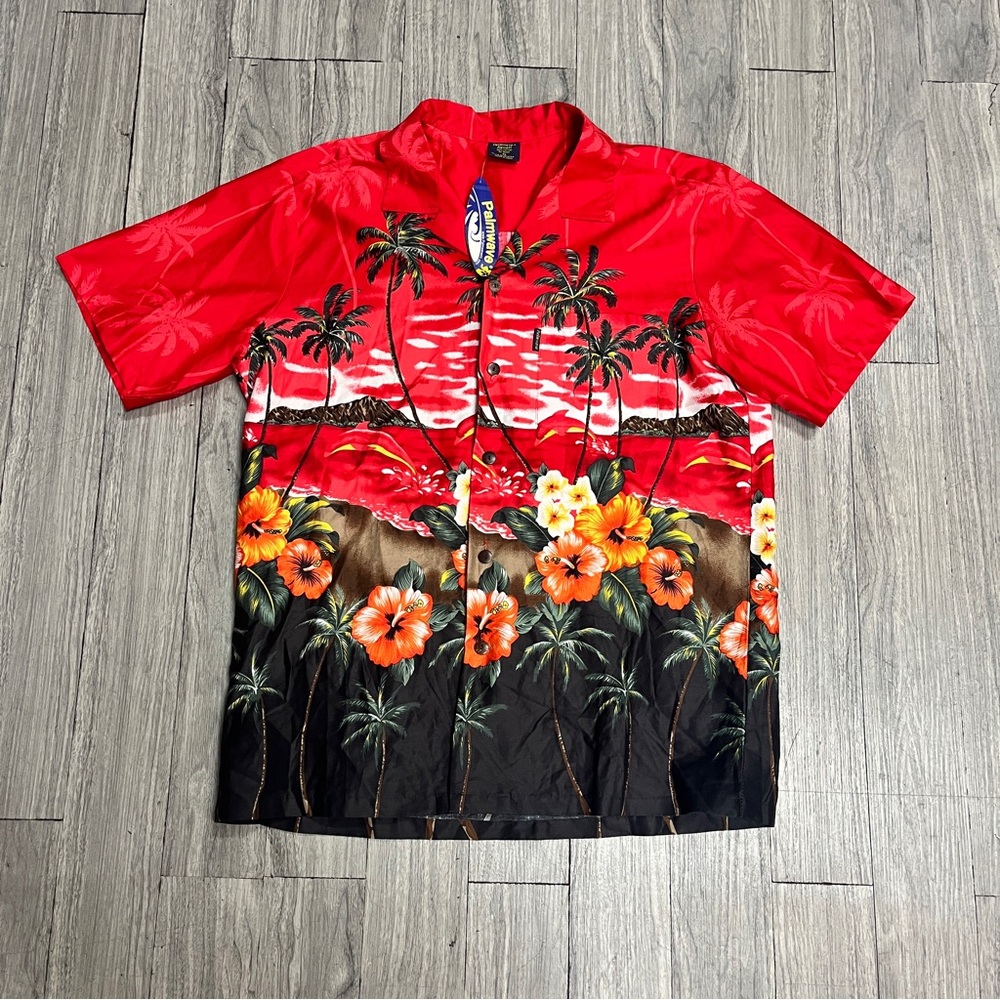 Brand New w/ Tags Palmwave Hawaii AOP Surf Button Up Shirt